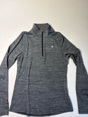 Under Armour Women's Heather Gray Quarter-Zip Performance Top